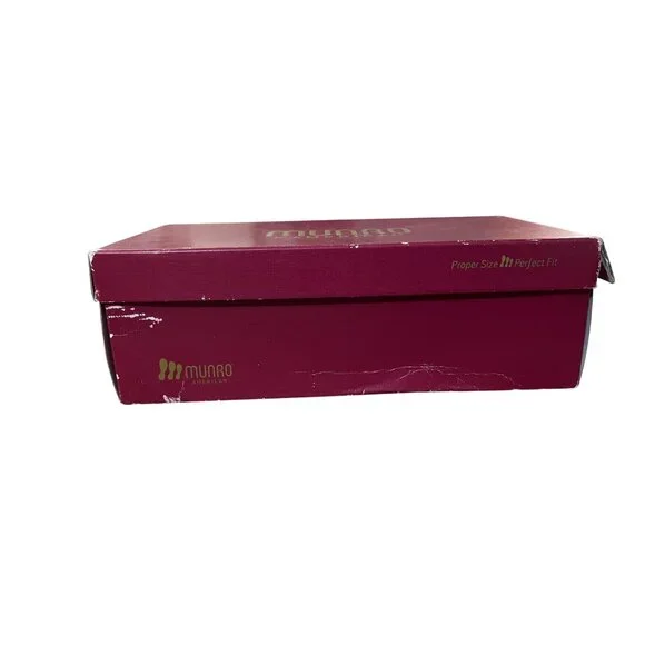 Munro Abby Black Leather Sandals 12 SS Narrow USA Used Y2K - Picture 3 of 13